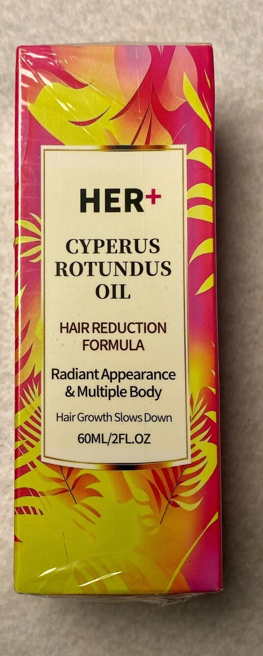 HER+ Cyperus Rotundus Oil 60ml Hair Reduction Formula Body Skin Oil NEW